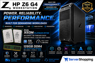 HP Z6 G4 2 x Intel Xeon Platinum 56 Kerne 128GB RAM NVIDIA RTX 4000 8TB NVME