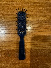 Vintage Goody Hair Styling Vented Brush Ball Tip Blue Plastic USA 6" Travel