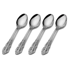 Wallace Antique Baroque 18/10 Stainless Steel Teaspoon (Set of Four)
