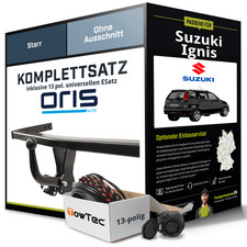 Für SUZUKI Ignis II Typ MH Anhängerkupplung starr +eSatz 13pol uni. 03- NEU