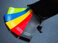 Set of 5 Resistance Bands Workout Loop Exercise CrossFit Fitness Yoga Pilates