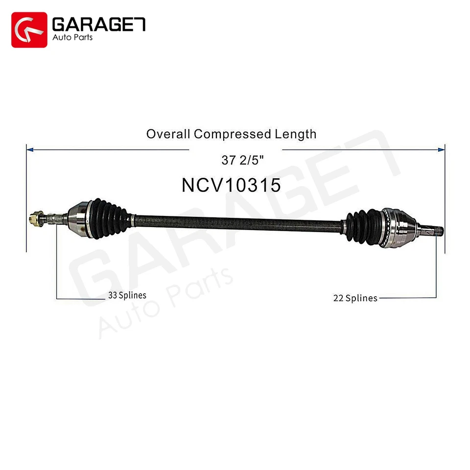 Conjunto de eje CV par delantero para Saturn Astra XE XR 2008-2009 transmisión manual 1,8 L Foto 3 de 4