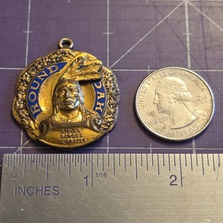 Round Oak Stove Enameled Fob/Medal From Specialization Concentration Club Id