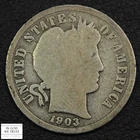 1903 S Barber Silver Dime 10C