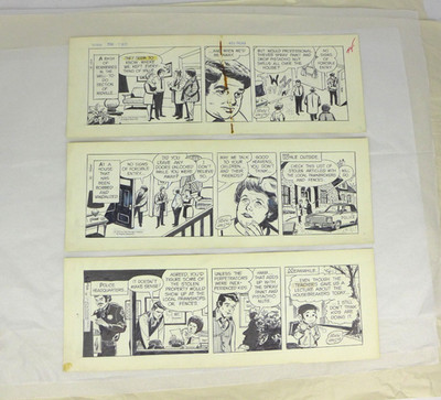 3 Dondi Irwin Hasen Original Comic Art Strips Consecutive Daily March 1977