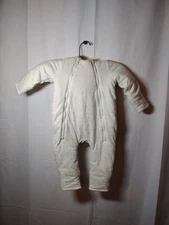 Baby Gap Infant Bunting One Piece Snowsuit Size 3-6 Months White Fleece Lined