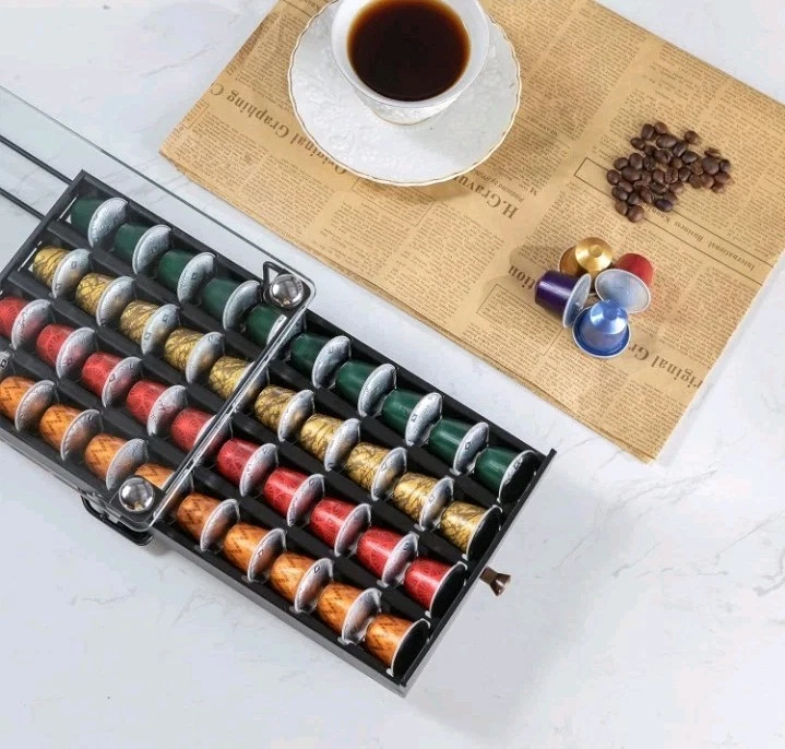 Soporte para cápsulas de café ZCDCP, soporte para cápsulas original Nespresso negro, cápsula de café... 40 Foto 2 de 4