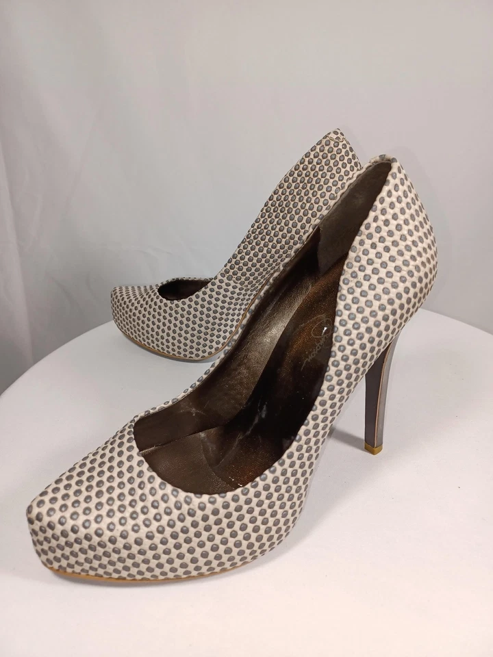 Zapatos Jessica Simpson para mujer talla 8,5 peltre quemado cuero con tachuelas JS-Parigi Hee Foto 2 de 4