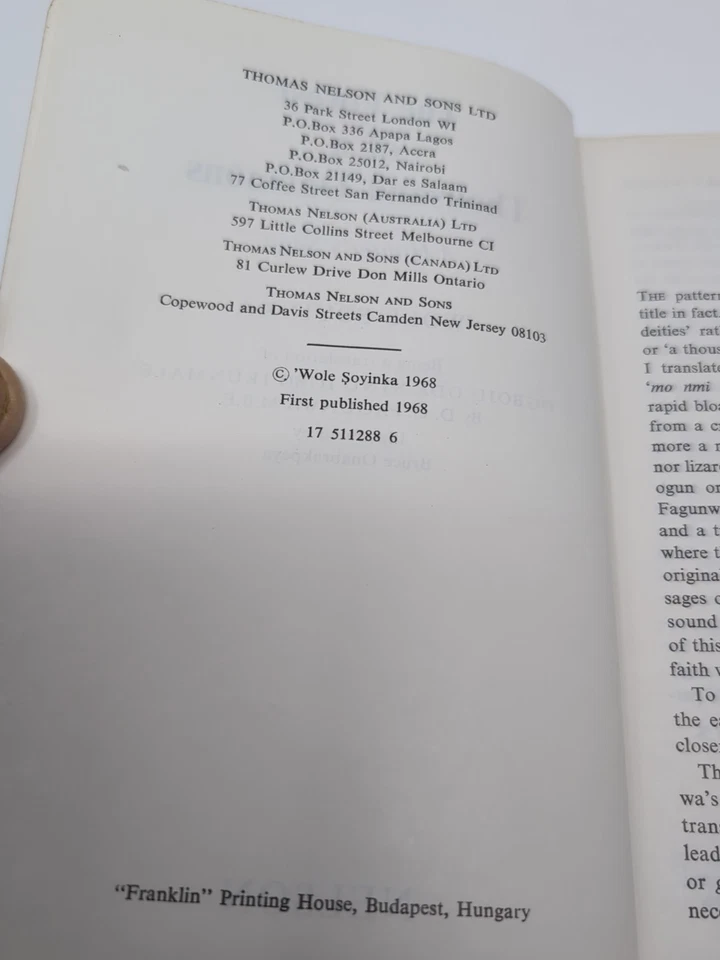 The Forest of a Thousand Daemons by Wole Soylinka and D. O. Fagunwa 1st 1968 ed! - Image 4 of 4