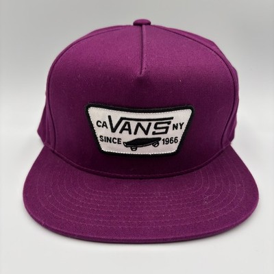 vintage vans スパイダー キャップ スカル usa Vans Full Patch Snapback Hat Purple Flat Brim Adjustable Skate Cap