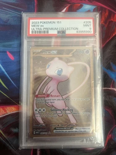 PSA 9 Mew ex 205/165 Gold Secret Rare Pokemon 151 Full Art