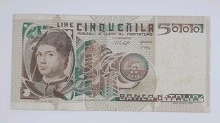 1979 Banca D'Italia Italy 5000 Italian Lire Banknote Serial No. OA 391601 A