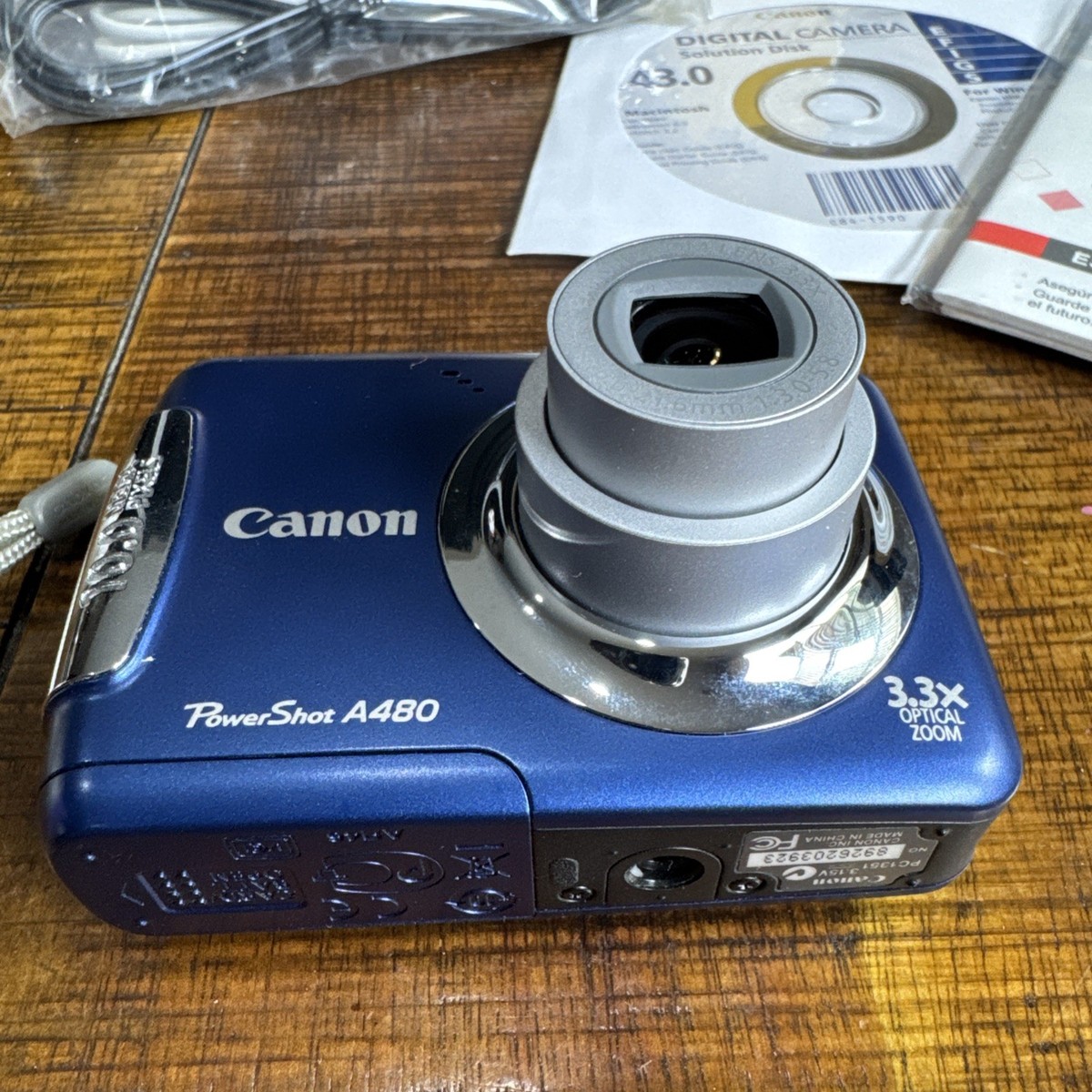 Canon PowerShot A480 10.0MP Digital Camera - Blue for sale online