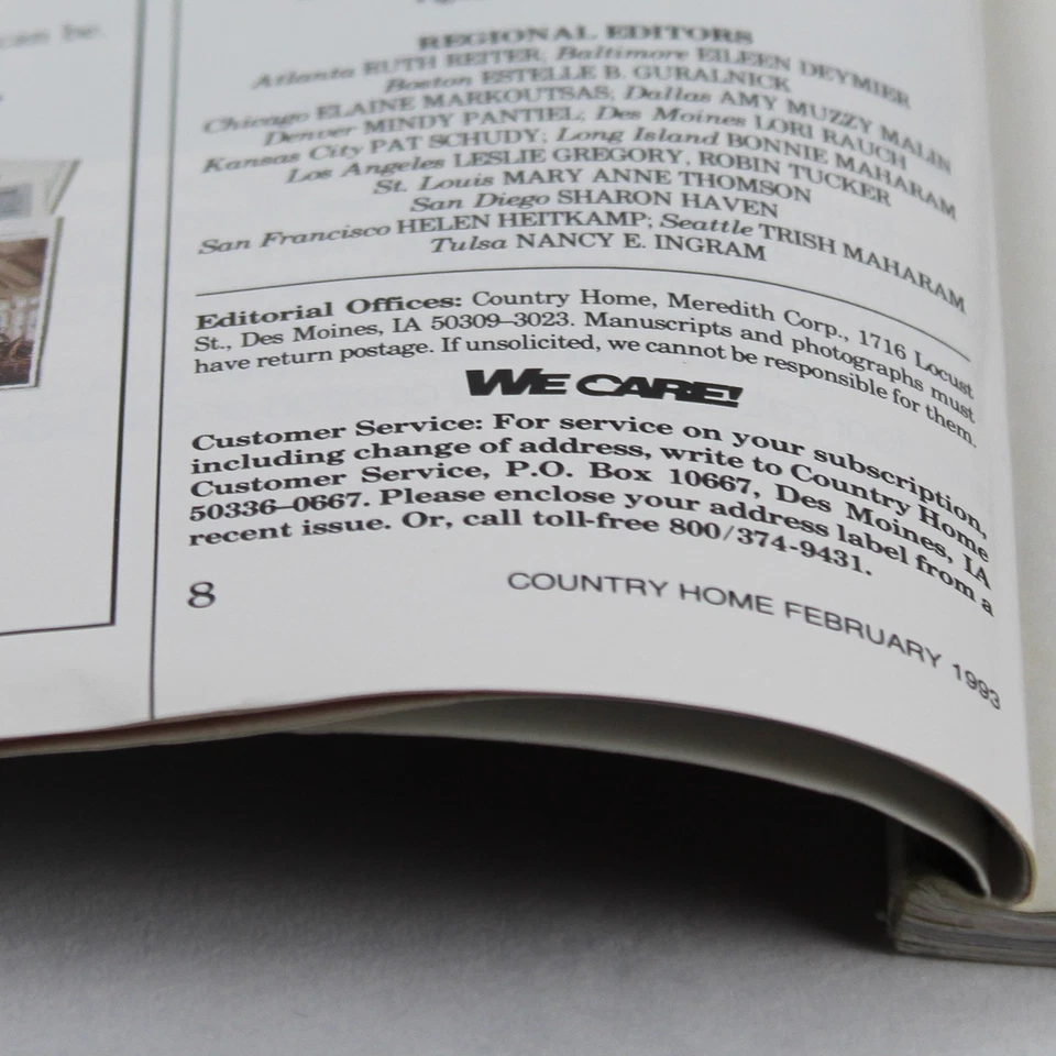 Country Home Magazine February 1993 - Special Feature on Country House - Image 4 of 4