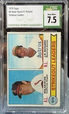 1979 Topps - League Leaders Nolan Ryan, J.R. Richard #6 Graded