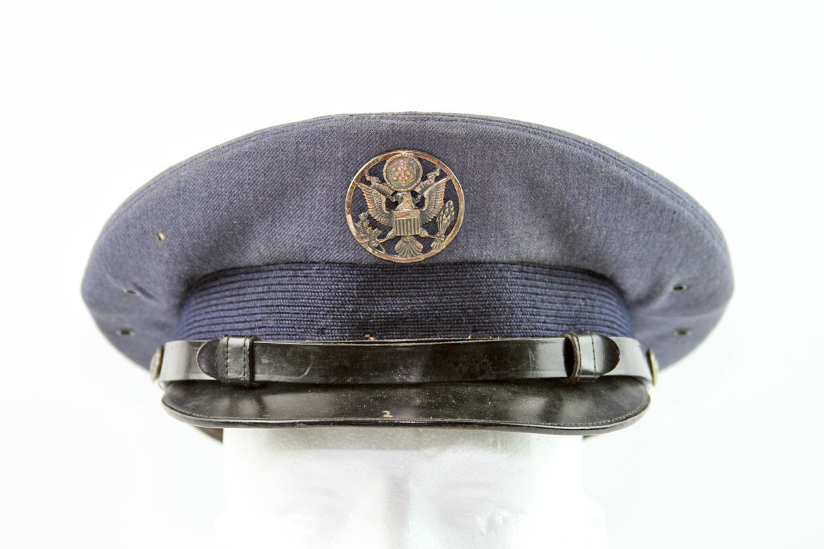 Vintage US Air Force Military Dress Visor Cap Hat Eagle