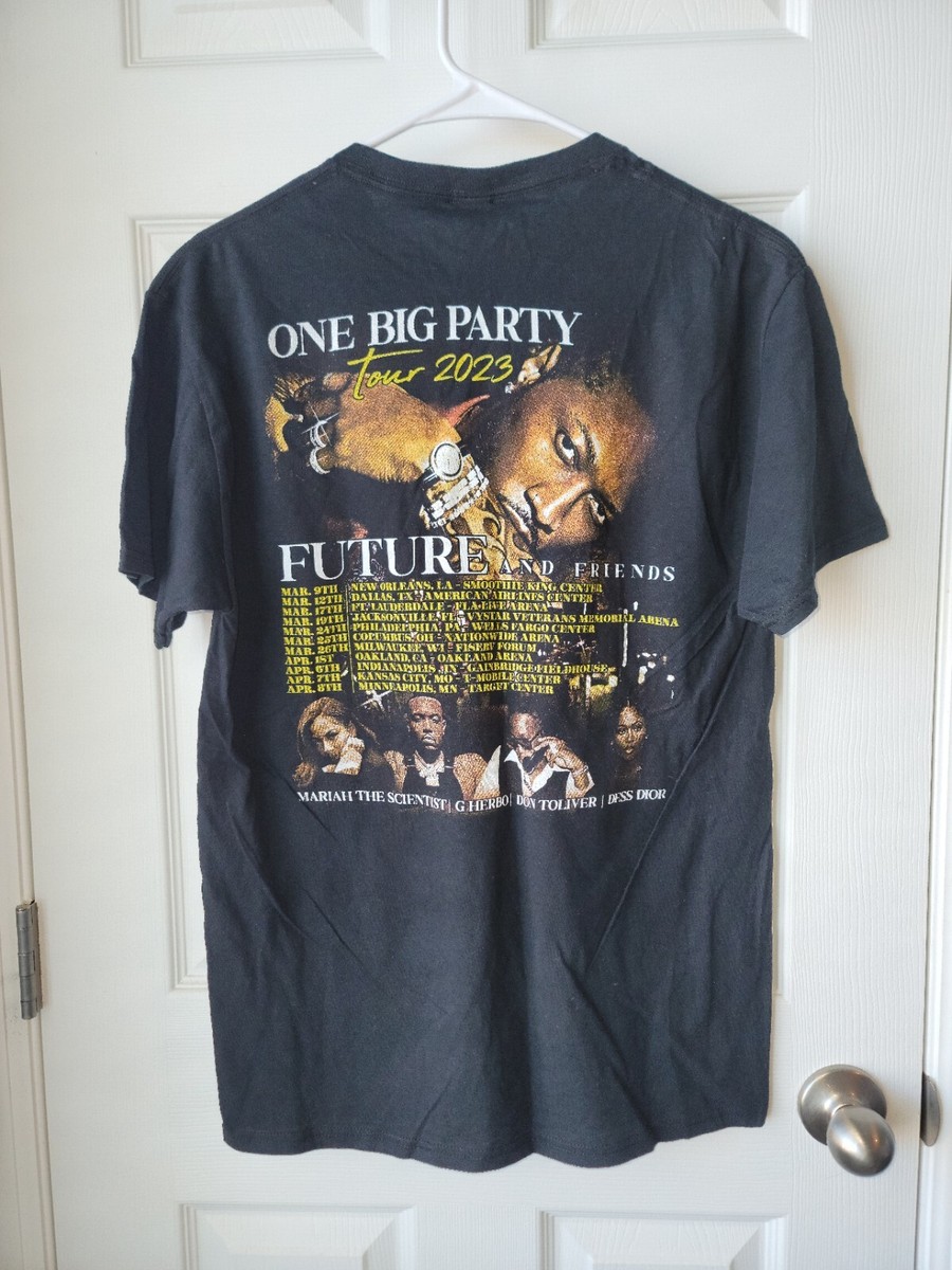 Future And Friends One Big Party Tour Double Sided, Tour 2023 Short Sleeve SZ M View 2