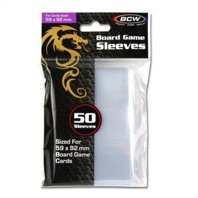 card sleeves 59mm x 92mm Euro Card Sleeves (59x92mm)
