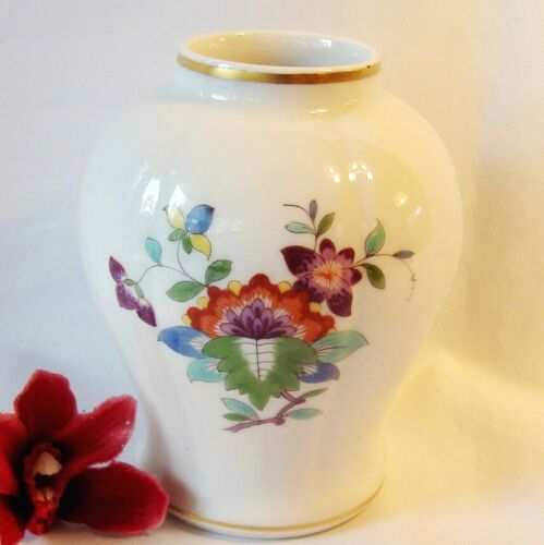 1 kleine Meissen Vase Indische Blumen malerei 1.Wahl 10,5 cm / ev 187 ( 155 ) - Bild 1 von 6