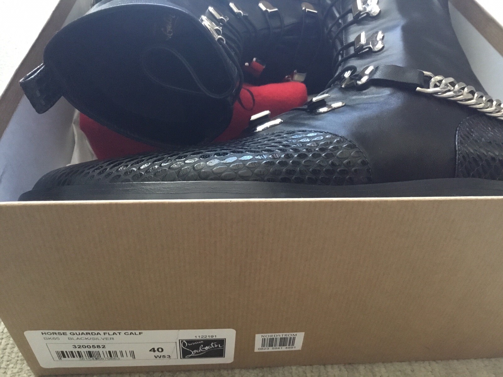 Christian Louboutin Guarda Chain Strap Combat Boots Size 40 New $1395 image 7