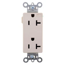8 Commercial PASS & SEYMOUR TAMPER RESIST DUPLEX RECEPTACLE 20A LIGHT ALMOND 
