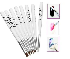 8Pcs Professional UV Gel Brush Set Dotting Drawing Paint Salon Nail Art Tools US