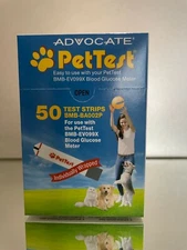 Advocate PetTest Strips 50 CT Monitoring Glucose for PETS EXP  03/2026 Ship Free