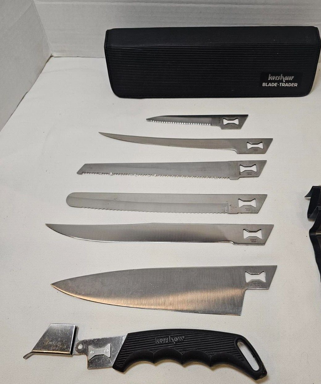 Vtg KERSHAW BladeTrader 1099TF, 6 Blade Interchangeable Knife Set, W