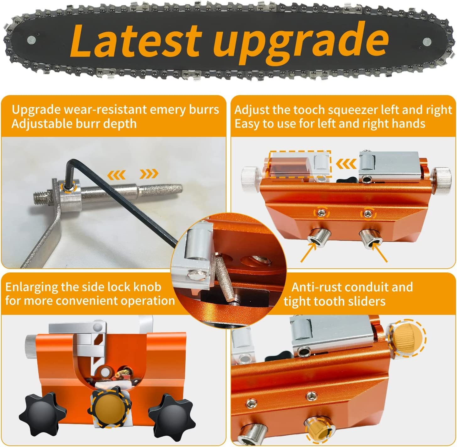 Portable Easy Chain Saw Sharpener Jig Sharpening Tool Clip Chainsaw Sharpener UK eBay