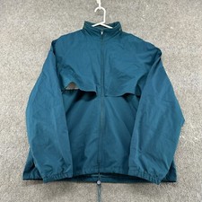 VINTAGE Eddie Bauer Jacket Mens XL Blue Teal Windbreaker Rain Coat Goretex 90s