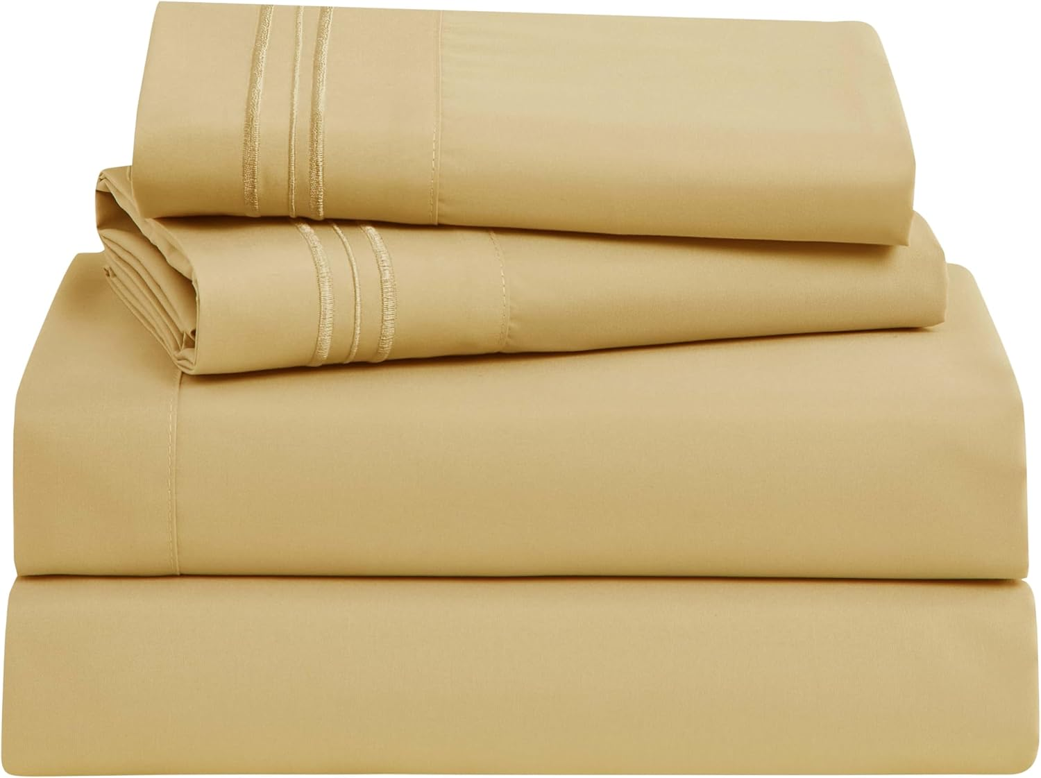 Bed Sheets, Premier 1800 Series 4 Piece Bed Sheet Set, Deep Pocket, Wrinkle, Fad-image