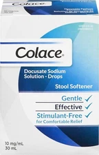 Colace Docusate Sodium Stool Softener Solution Constipation 10 Mg/ml, 30 ml