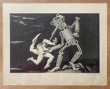 1942 Wickwire Spencer Steel Co Anti-Axis Poster Boris Artzybasheff Hitler WWII