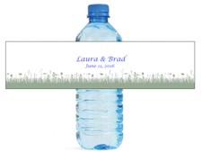 100 Grassy Fields Wedding Water Bottle Labels Engagement Birthday Bridal Party