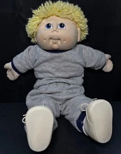 Vintage 1984 Cabbage Patch Kid Boy Blonde Hair Blue Eyes  Dimples