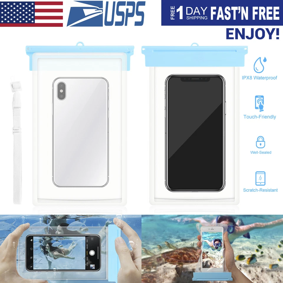 Waterproof Underwater Pouch Dry Bag Case Cover For Smartphone iPad Tablet 3 Size - Image 2 of 4