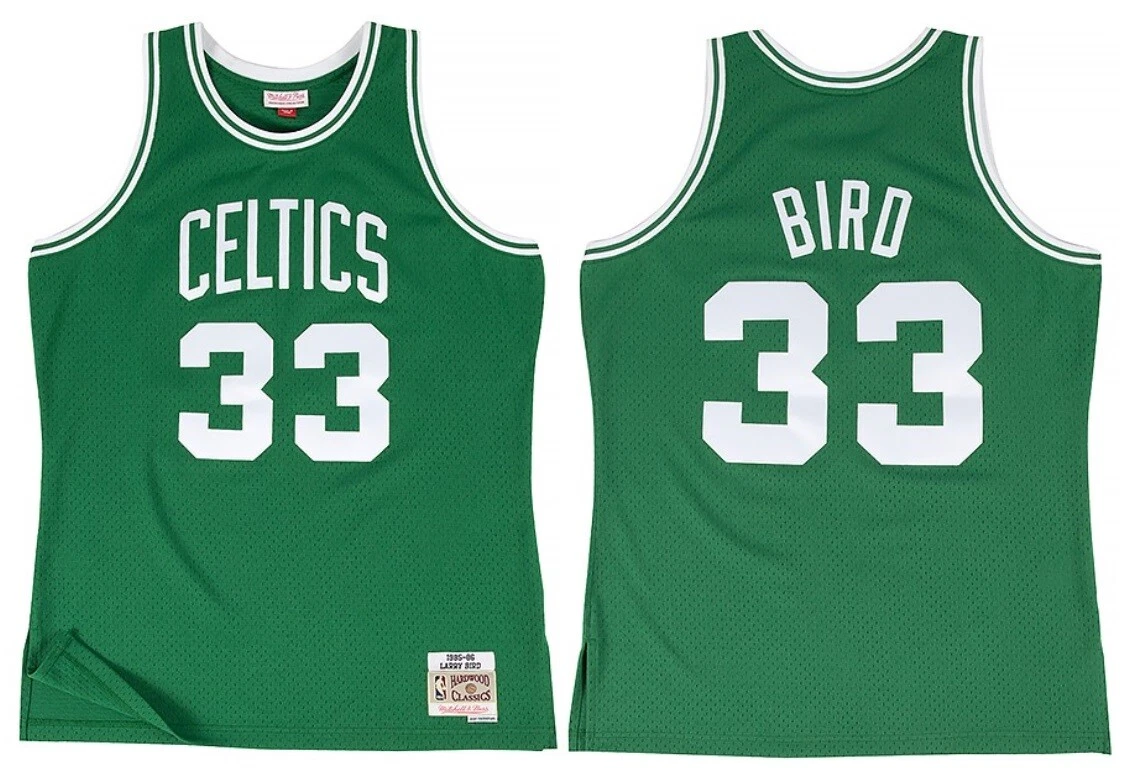 33 LARRY BIRD Boston Celtics NBA Forward Green M&N Throwback Jersey