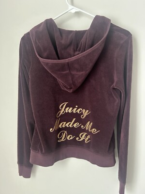 Y2K Juicy Authentic P&G Juicy Made Me Do It Zip Up Jacket 