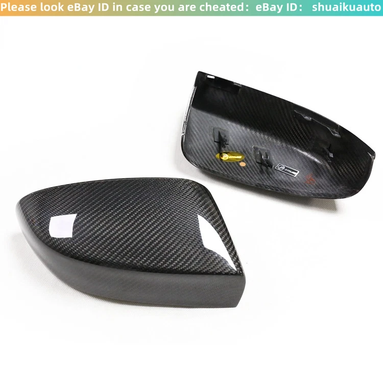 For 13-16 Maserati Ghibli Quattroporte Carbon Fiber Mirror Cover Replacement Cap Foto 3 de 4