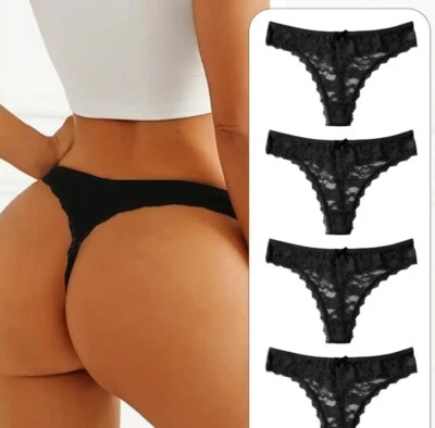 Women Ladies Lace Knickers Thong G-string Sexy Panties Lingerie Underwear Briefs