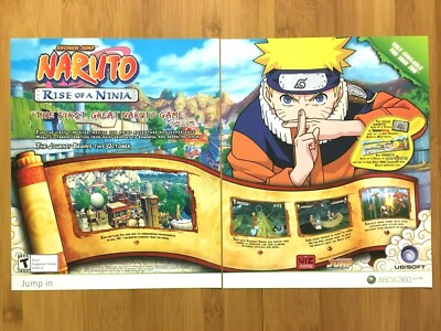 Naruto: Rise of a Ninja Xbox 360 2007 Vintage Print Ad/Poster