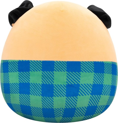 Squishmallows Pluschfigur Brown Pug in Green and B ACC NEW - Picture 6 of 7