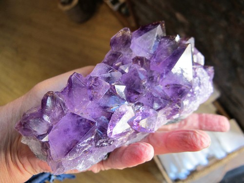 Amethyst Kristall Heilung Cluster Bettpunkte Intuition Natur Kraftstein 913g - Bild 7 von 20
