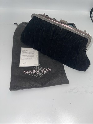 Mary Kay Black Velvet Clutch Compact Evening Handbag Purse