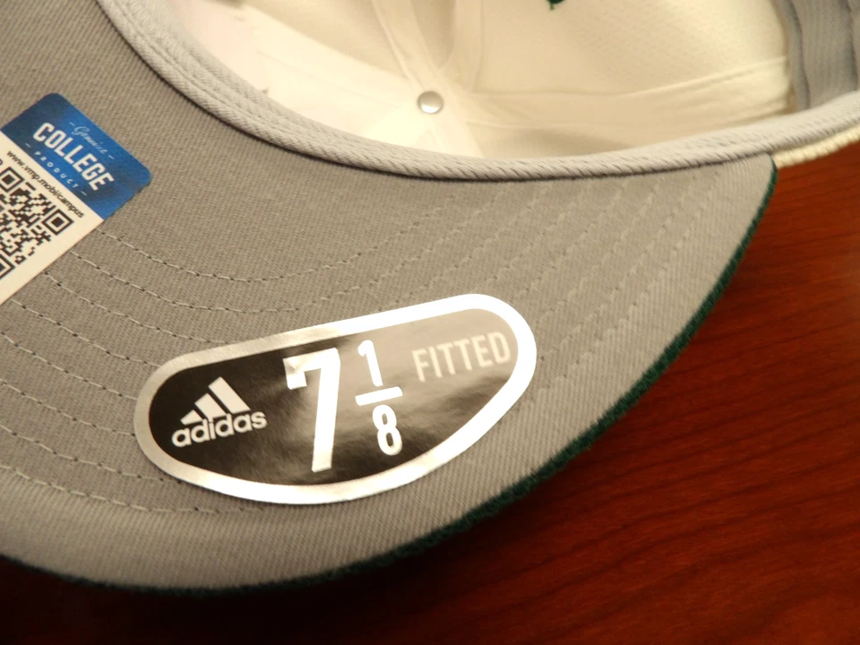 NEW ADIDAS NCAA MIAMI HURRICANES FITTED HAT SIZE 7 1/8 - Image 2 of 4