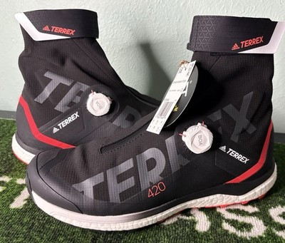 US Men's 10 - Adidas TERREX Agravic Tech Pro BOA Trail ''Black Solar Red'' FU7634
