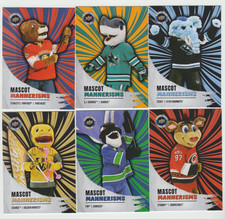 2026 UD National Hockey Card Day Mascots Complete 10 Card Set Tusky,Stormy,Fin