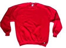 Vintage Russell Athletic Sweatshirt Mens XL Red Crewneck Blank Made in USA NWOT