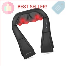 Snailax Shiatsu Neck and Shoulder Massager - Back Massager with Heat, Deep Knead
