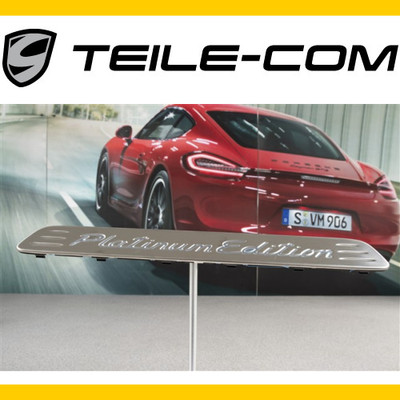 ORIG. Porsche Cayenne E2/958 Blende Schriftzug ''Platinum Edition'' Edelstahl